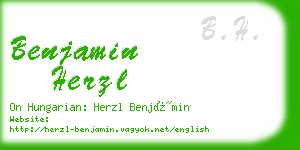 benjamin herzl business card